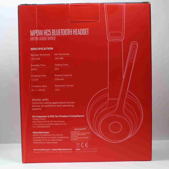 Mpow HC5 V5.0 Bluetooth Headset with Dual Mic - Picture 2 of 14